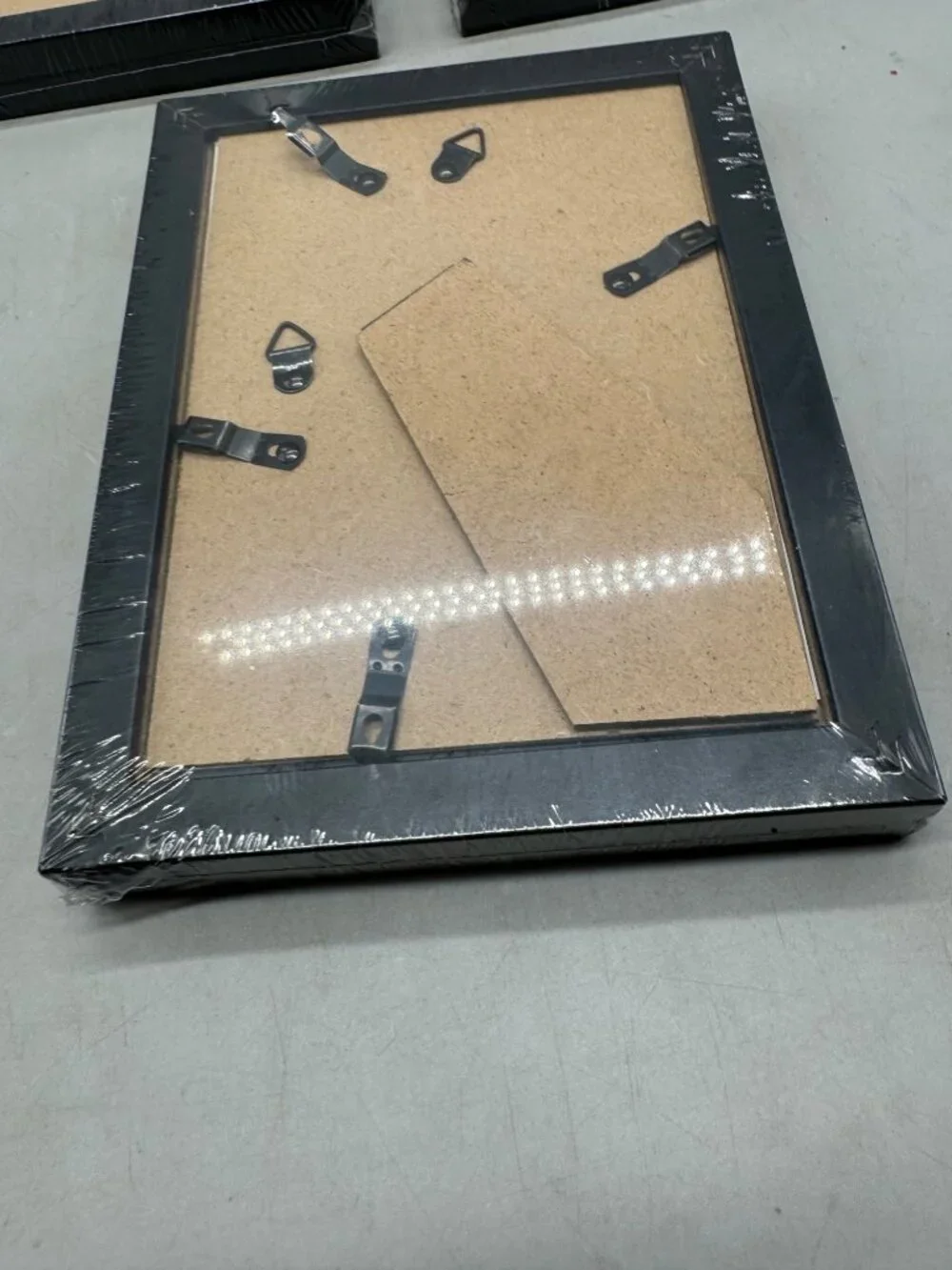 Set Of 6 Black Picture Frames With Easel Back 5x7 Inch New in Package READ